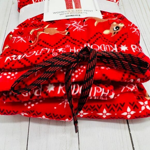 RUDOLPH THE RED-NOSED REINDEER Velour Sleep Pants w/ Pockets SZ 2X (18W-20W)~NEW - Picture 3 of 7